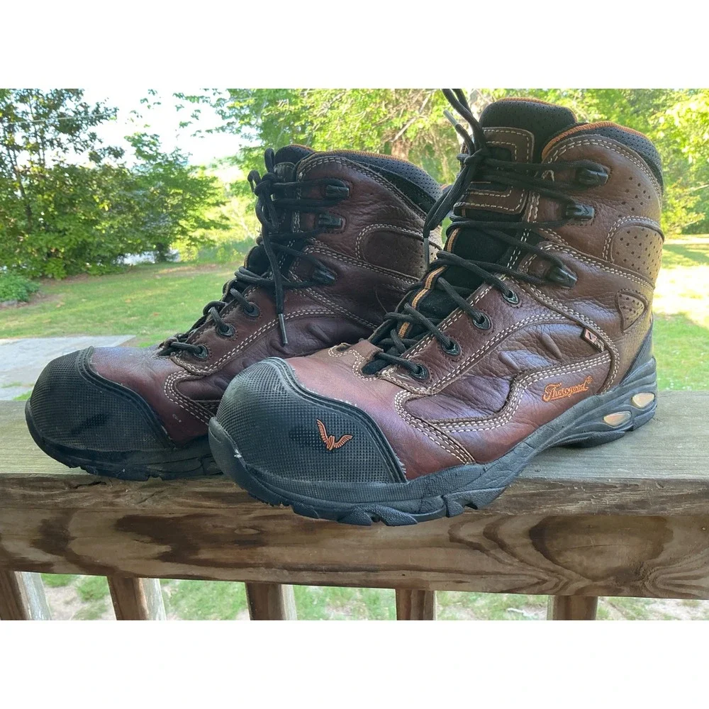 Thorogood Mens V-Series 6in Brown Leather Work Boots 804  display picture 1